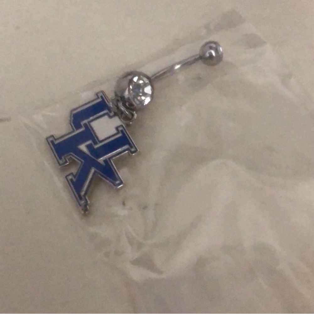 NWOT UK Belly Button Ring University of Kentucky Wildcats Costume Jewelry